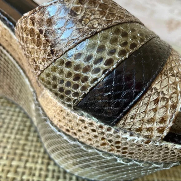 MARNI snakeskin platform wedge sandals 39 US8 - Picture 3 of 9